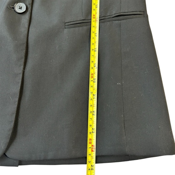 Everlane Blazer Size 0 Womens Black Jacket Wool One Button Lined Size 4 - Picture 4 of 7